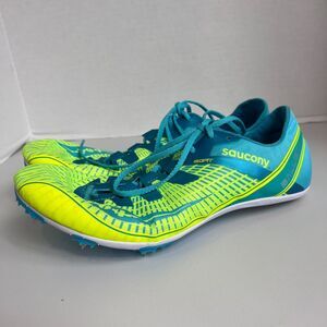 Saucony Ballista 2 Shoes Track & Field Racing Spikes Green Blue Women's 10.5